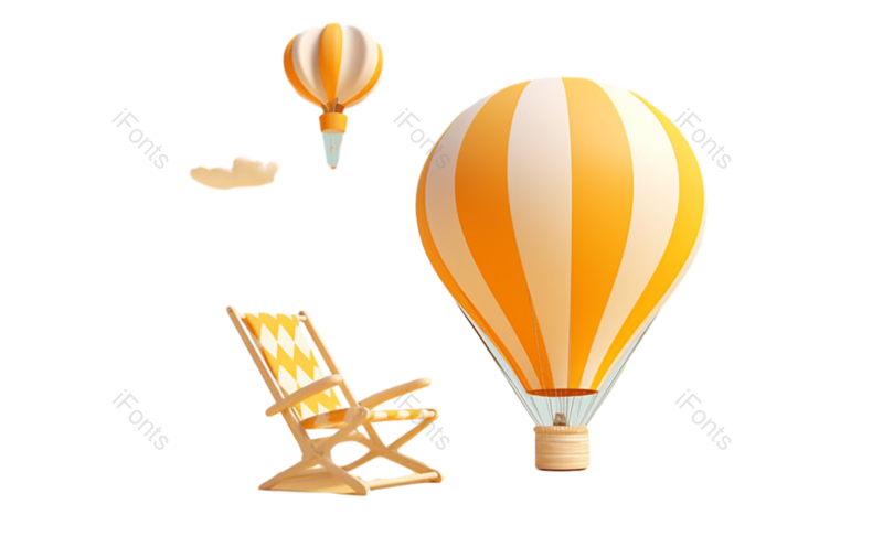 天空图片,夏天元素,插画PNG,可爱风免抠素材